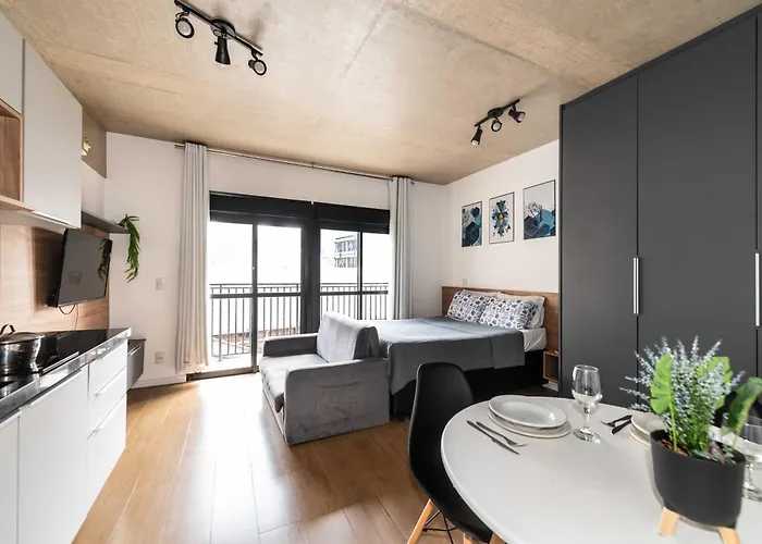 47 New Studio Next Paulista Av, Fast Wifi And Balcony